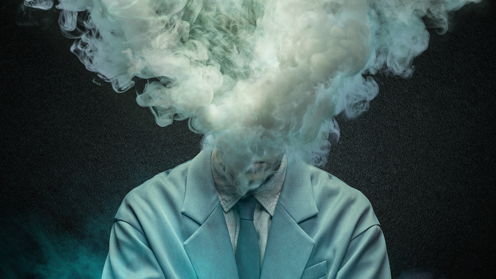 A man turning into gas in Human Vapor