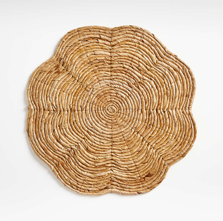 Rattan scallop placemat