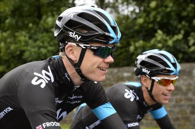 Team Sky's Chris Froome and Richie Porte training in Leeds