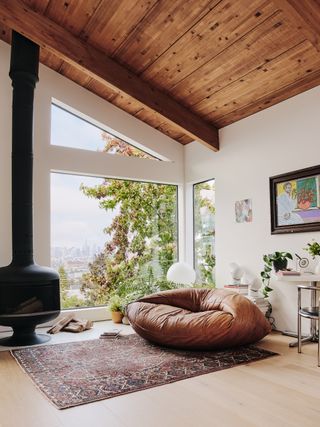 interior of living space in hosono house in san francisco