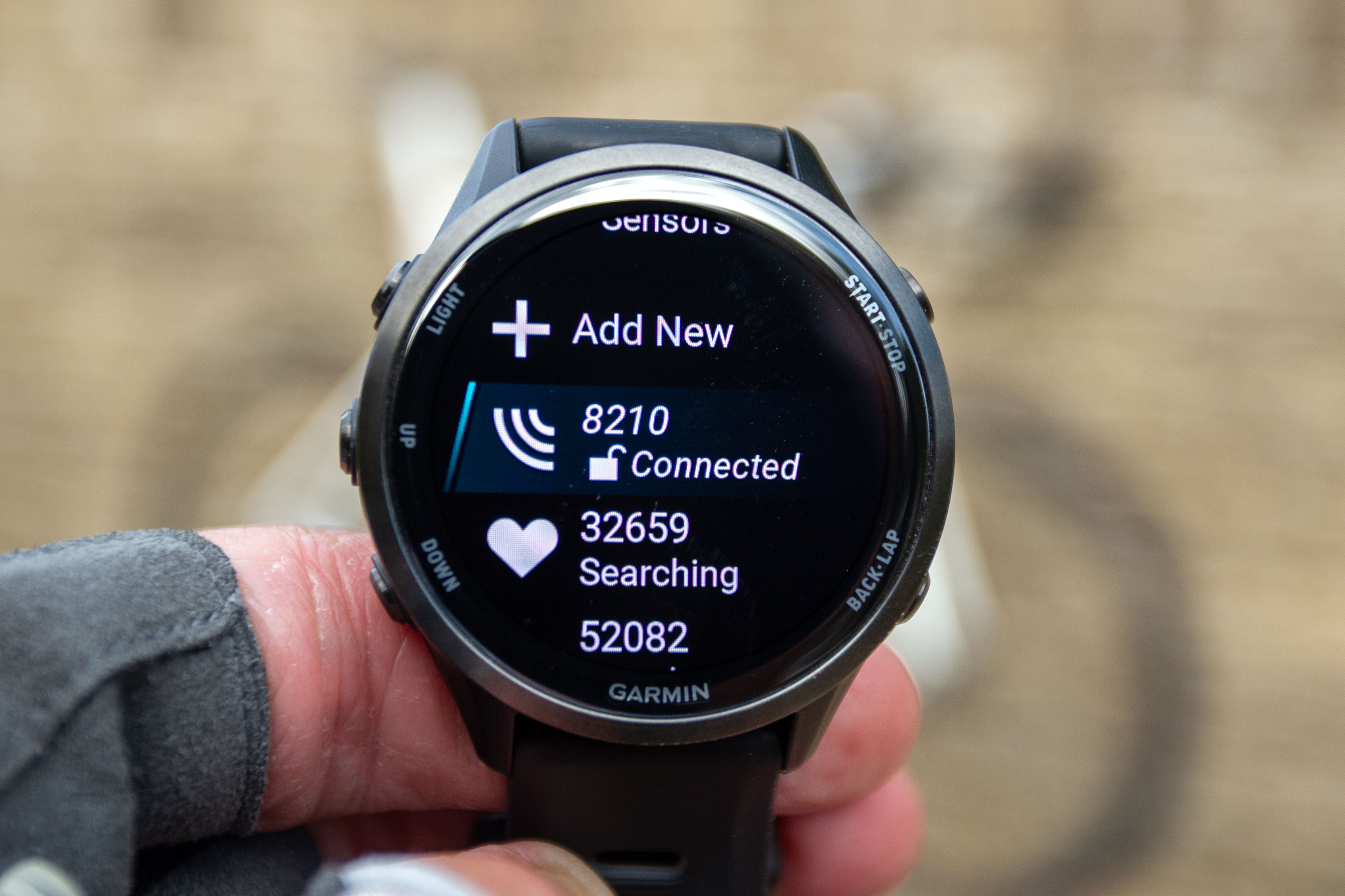 Garmin Forerunner 970 add sensor menu