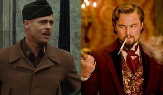 Brad Pitt and Leonardo DiCaprio in Inglourious Basterds and Django Unchained