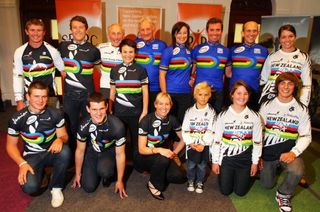 Front row from left: Cameron Karwowski, Sam Webster, Alison Shanks, Rico Bearman, Tahlia Hansen, Nick Fox. Back row: Brook McDonald, Ethan Mitchell, Owen Duffy, Paula Tesoriero, Warwick Dalton, Megan Blatchford, Reon Park, Justin Grace, Sarah Walker.