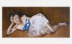 Painting of woman lying down