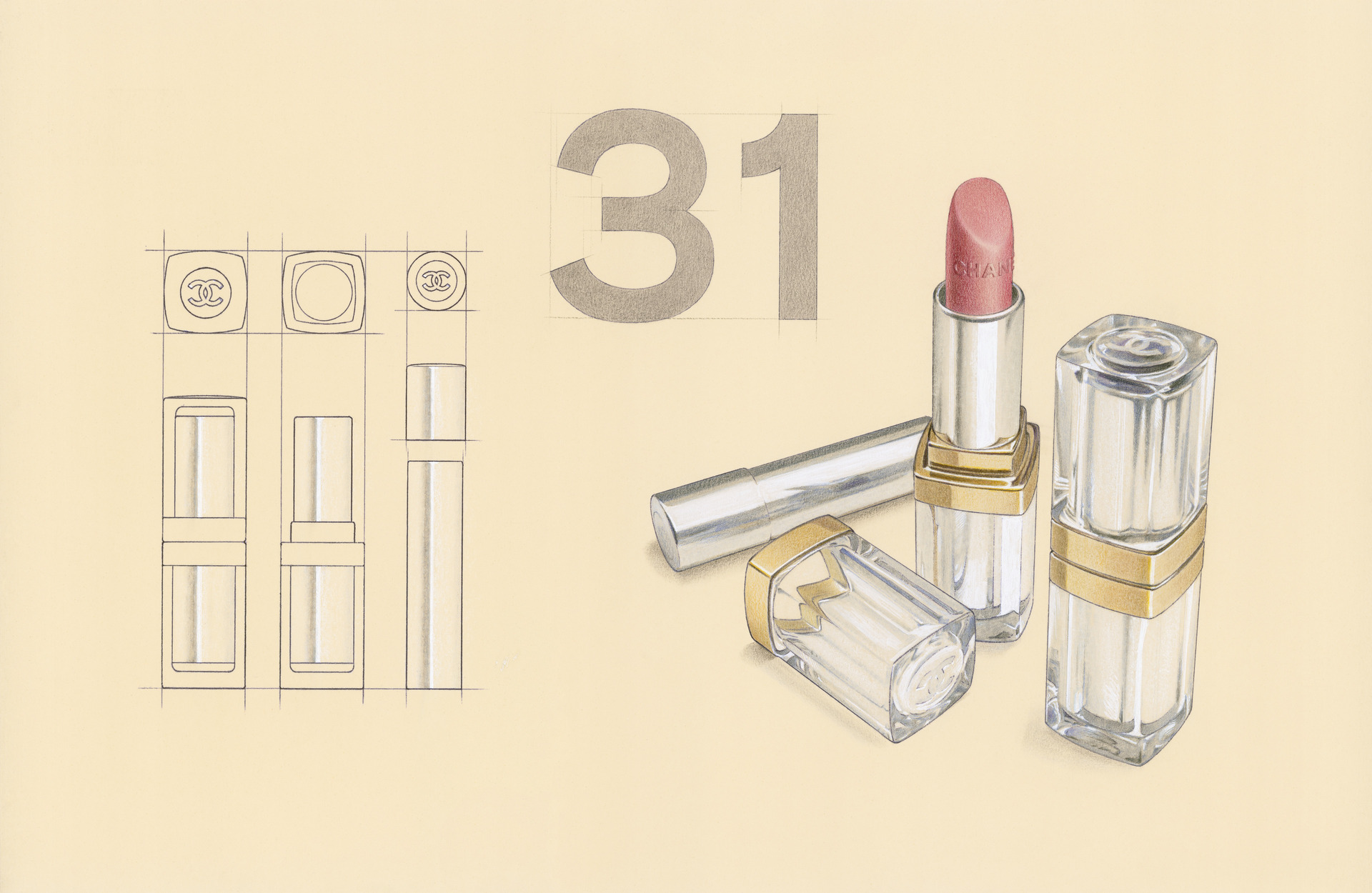 Chanel 31 Le Rouge lipstick design
