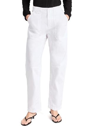 Rag 
Bone Women's Leyton Full Length Pants, White, 12