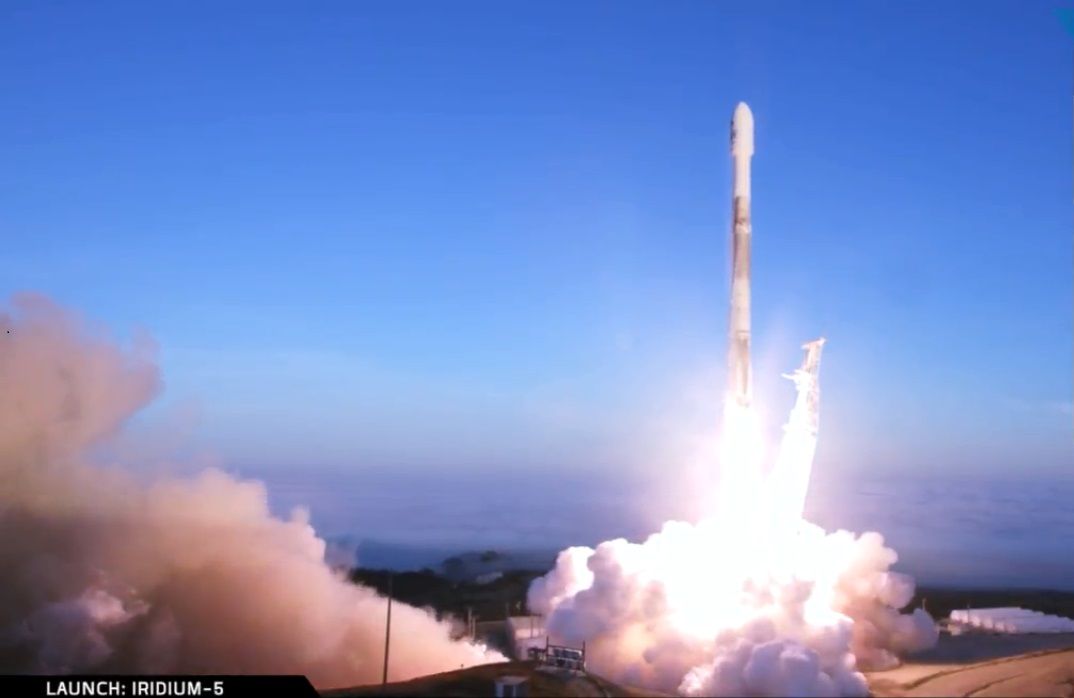 Liftoff Used Spacex Rocket Launches 10 Iridium Satellites Into Orbit