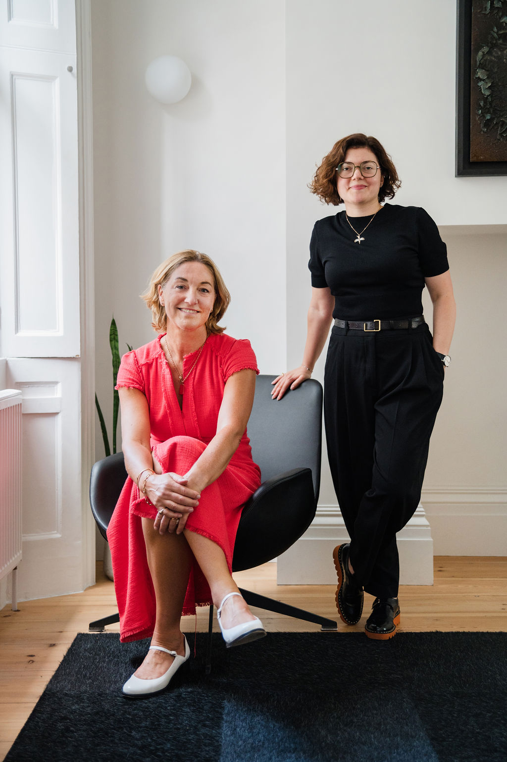 launch of forefront, portrait of Dicle Guntas and Sadie Morgan