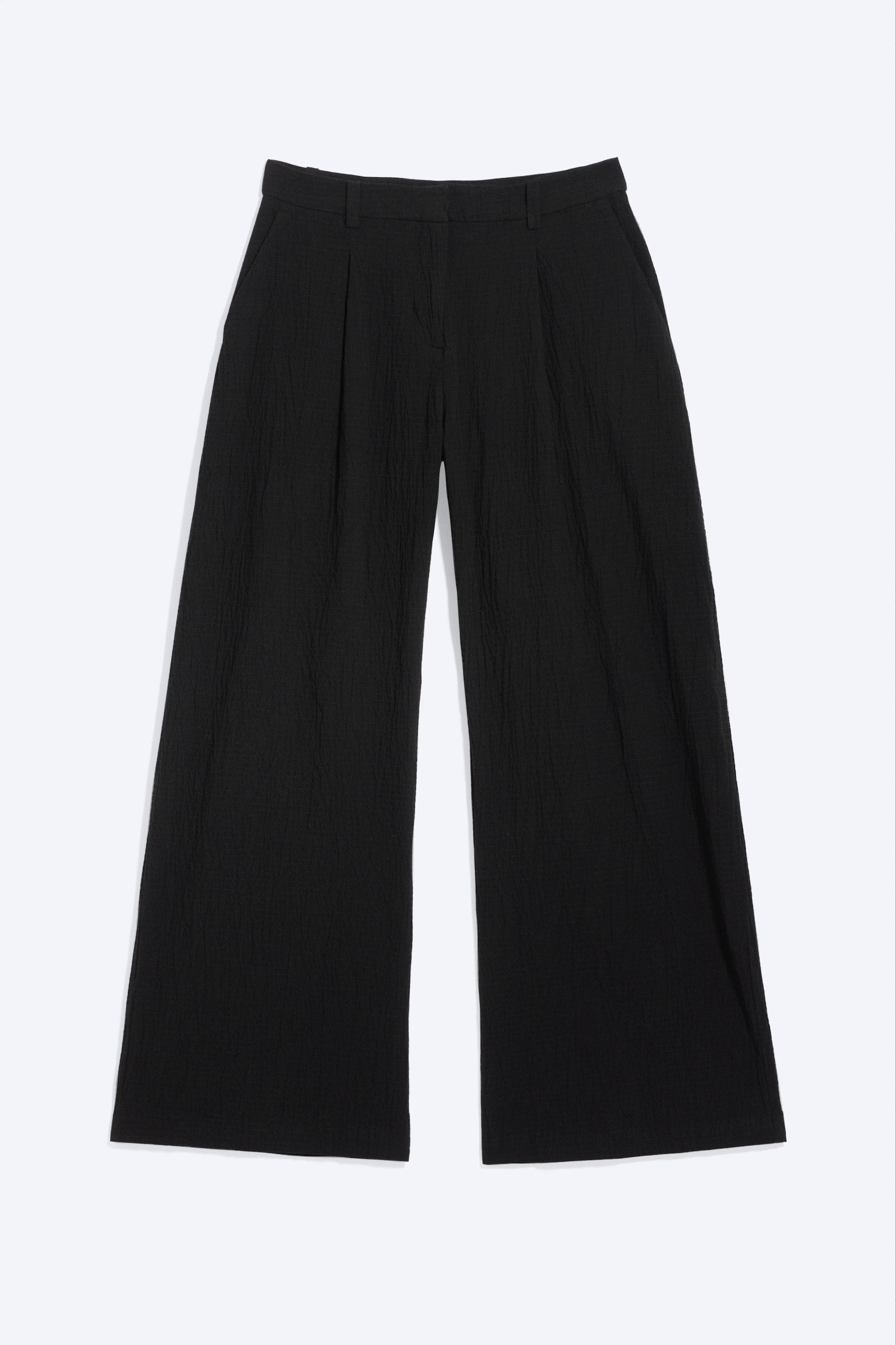Weekday, Crinkled Cotton Trousers