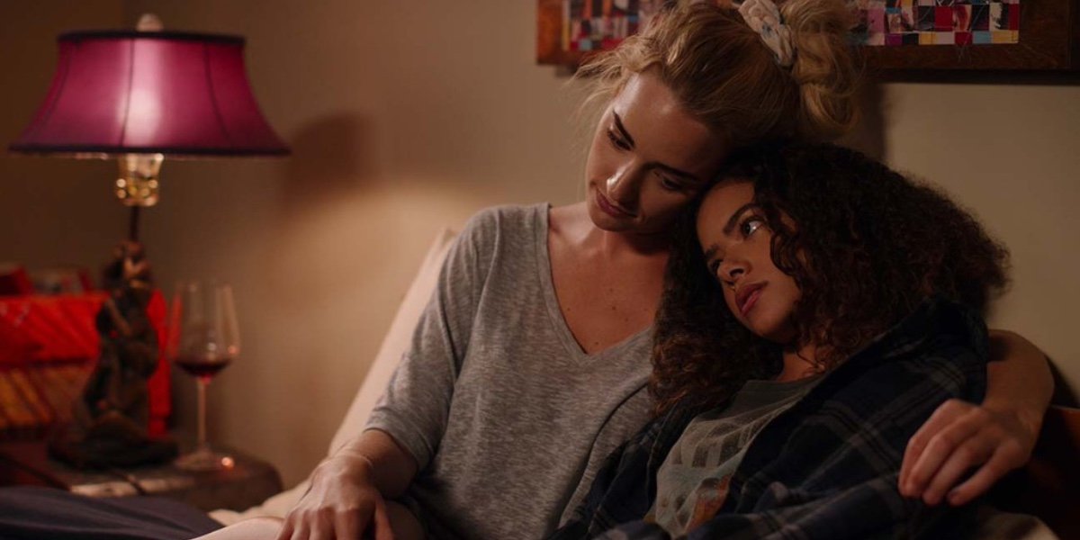 Brianne Howey as Georgia Miller and Antonia Gentry as Ginny Miller in Georgia &amp; Ginny.