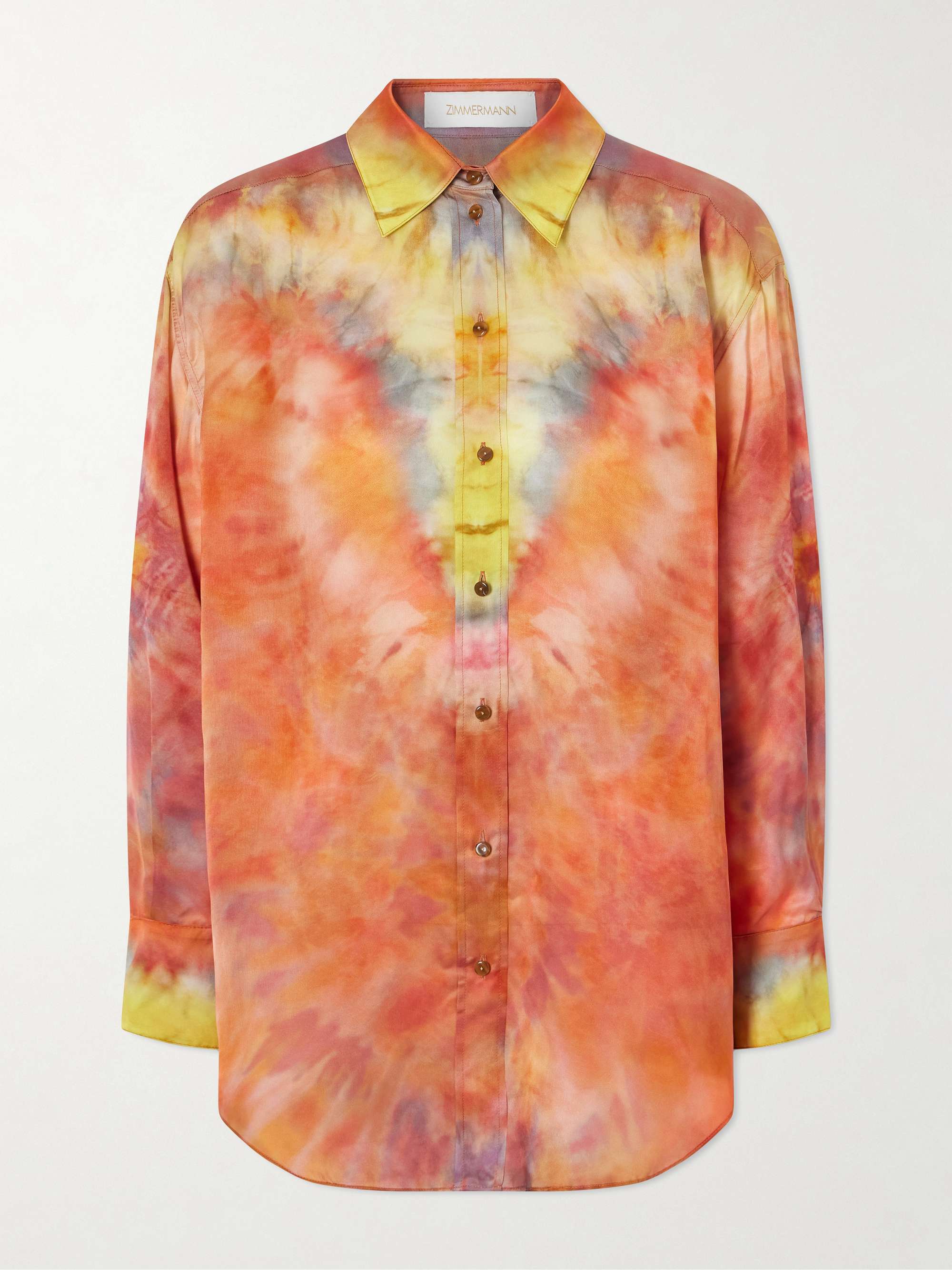Alchemy Tie-Dye Silk-Satin Shirt