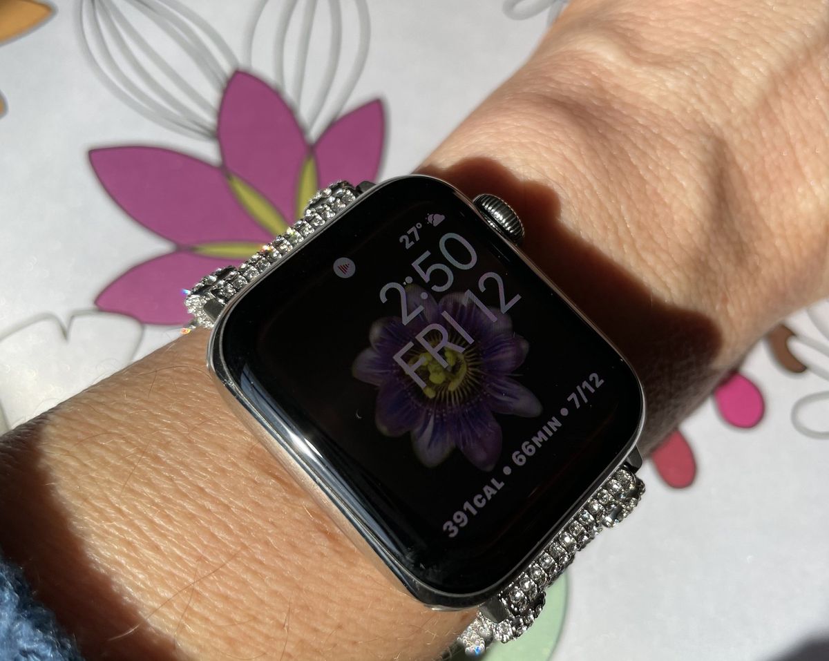 Goldenerre Crystal Pave Link Band For Apple Watch Lifestyle