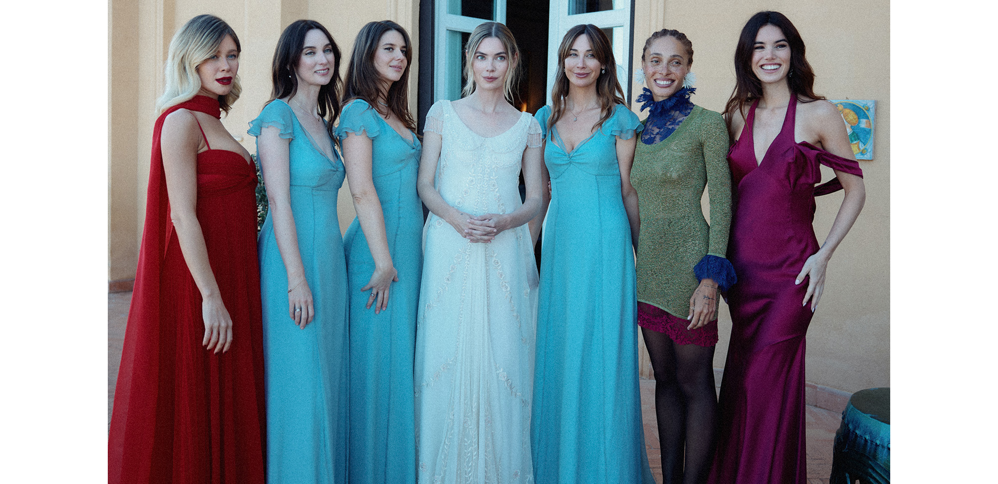 an image of georgie with her bridesmaids.
