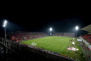 General view of Flamengo's Ilha do Urubu stadium before a match against Ponte Preta in June 2017.