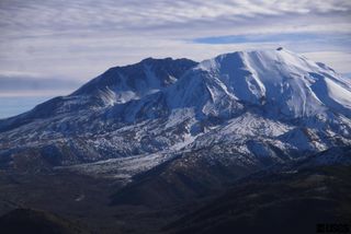 Mount St. Helens, as viewed from Elk Rock, in Washington state.