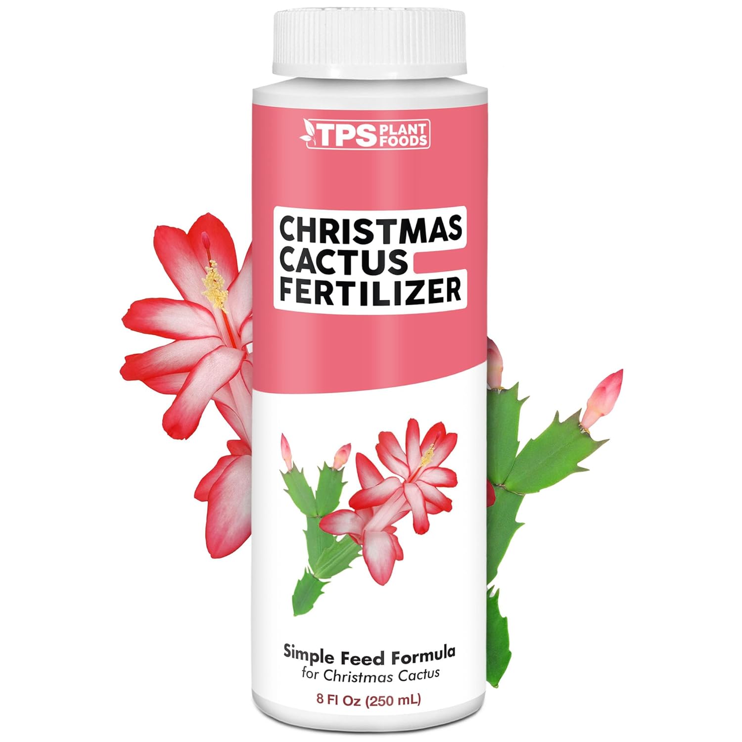 Tps Nutrients Christmas Cactus Fertilizer for All Christmas Cacti and Schlumbergera Cacti, Liquid Plant Food 8 Oz (250ml)
