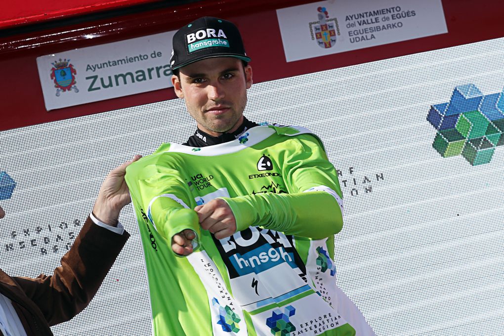 Maximilian Schachmann (Bora-Hansgrohe) lost yellow but took green ion stage 5 at Pais Vasco