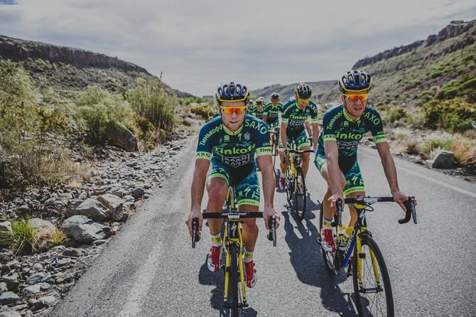 Tinkoff-Saxo training in Gran Canaria
