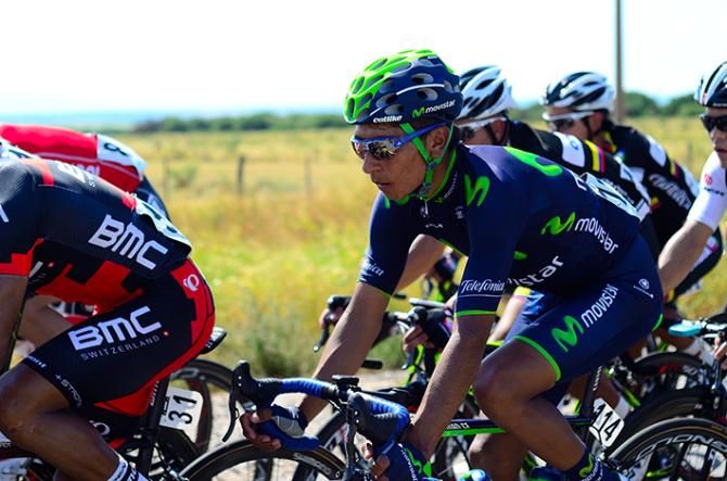 Nairo Quintana (Movistar) on the opening stage of the Tour de San Luis.