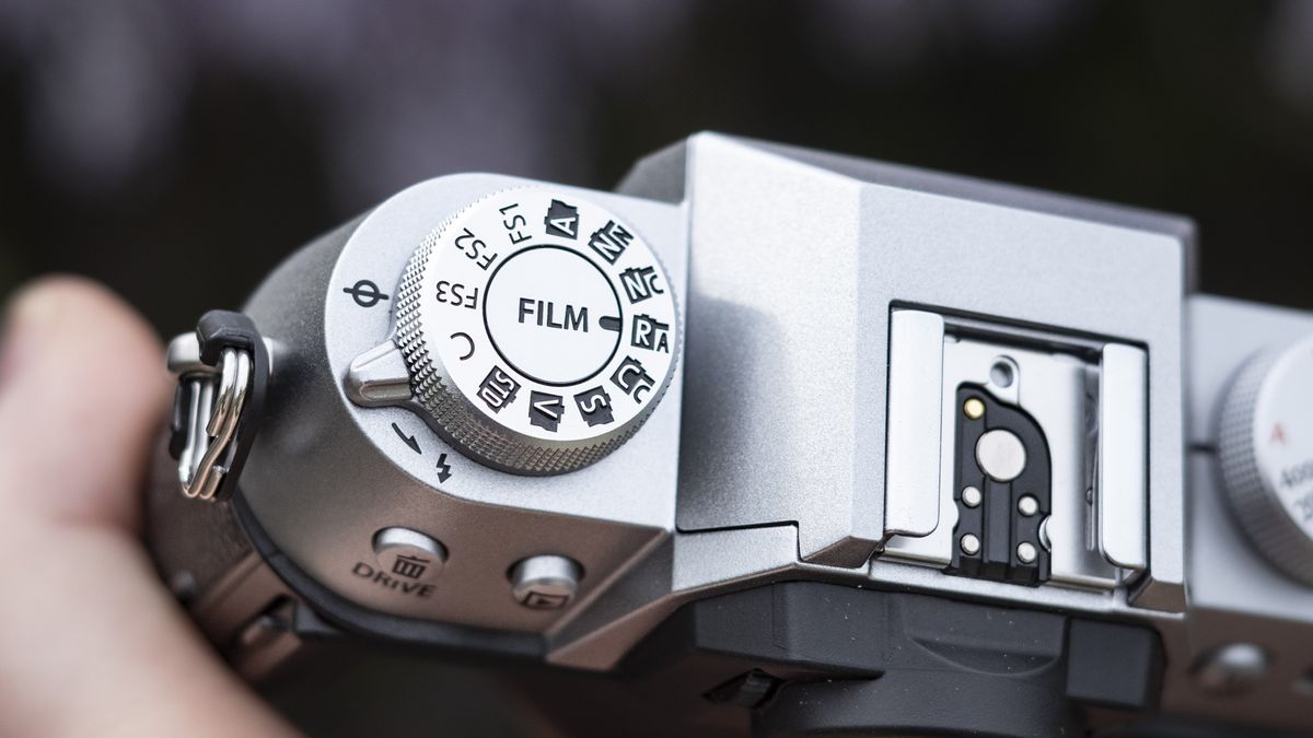 Fujifilm X-T50 camera's film simulation dial