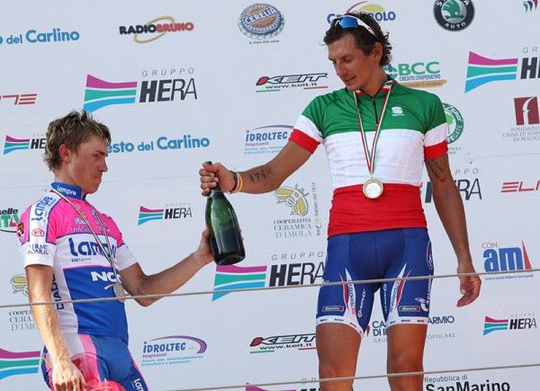 Damiano Cunego (Lampre-NGC) and Filippo Pozzato (Katusha) both born in 1981.