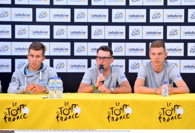 Mark Cavendish at the team press conference