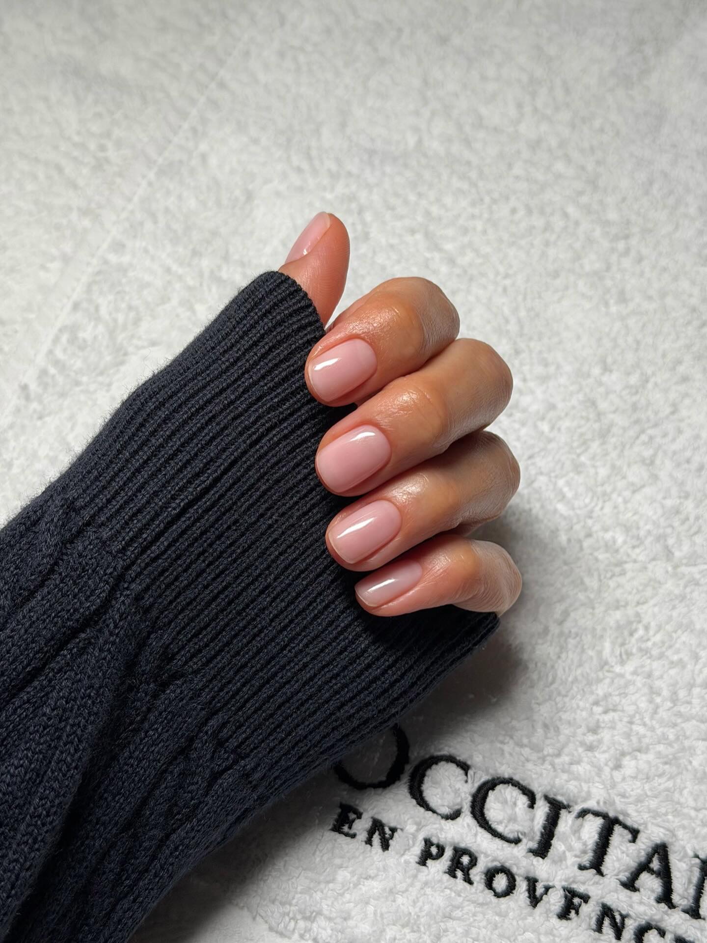 A clean, short manicure by Georgia Rae