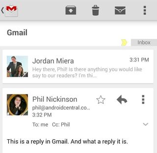 Gmail threaded messages
