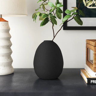matte black vase