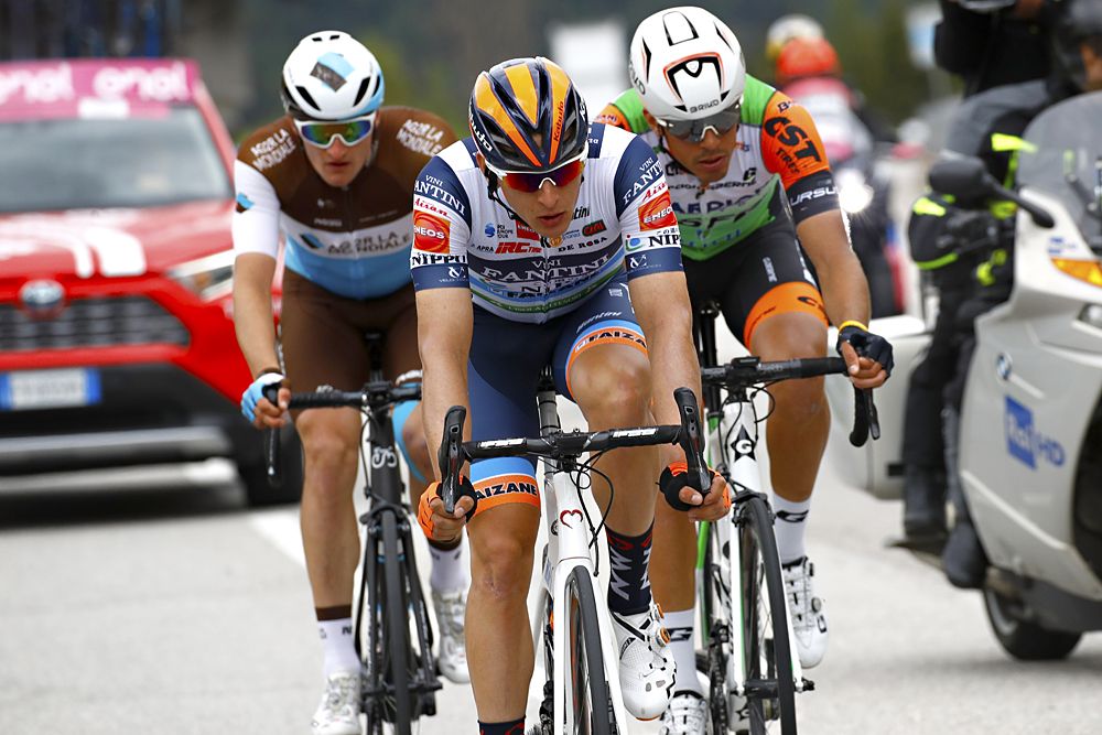 Damiano Cima (ITA - Nippo Vini Fantini Faizane') leads the breakaway during stage 18 at the Giro d'Italia