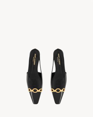 Saint Laurent + Anais YSL Bow Slingback Flat