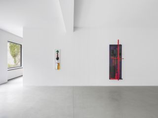 Installation view of Sterling Ruby's exhibition, 'A Relief Lashed + A Still Pose'.