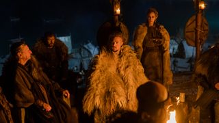 John Buick as King Owain, Ross Anderson as Domnal, Alexander Dreymon as Uhtred, Ingrid Garcia Jonsson as Brand and Rob Hallett as King Constantin The Last Kingdom: Seven Kings Must Die