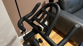 Echelon Sport Smart Connect indoor bike, close-up of handlebars