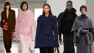 sweaters worn every which way Christopher John Rogers, Tibi, Tory Burch, Brandon Maxwell, Maria McManus's Fall 2025 shows