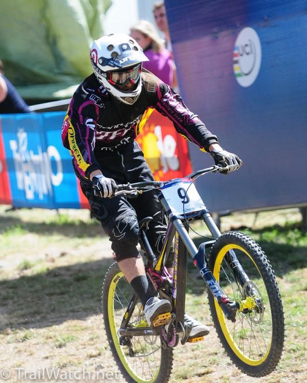 Damien Spagnolo (Mondraker Factory Team) crossing the line