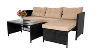 PE Rattan Garden Corner Sofa Set with Table | Was £499.99, now £229.99 at Groupon