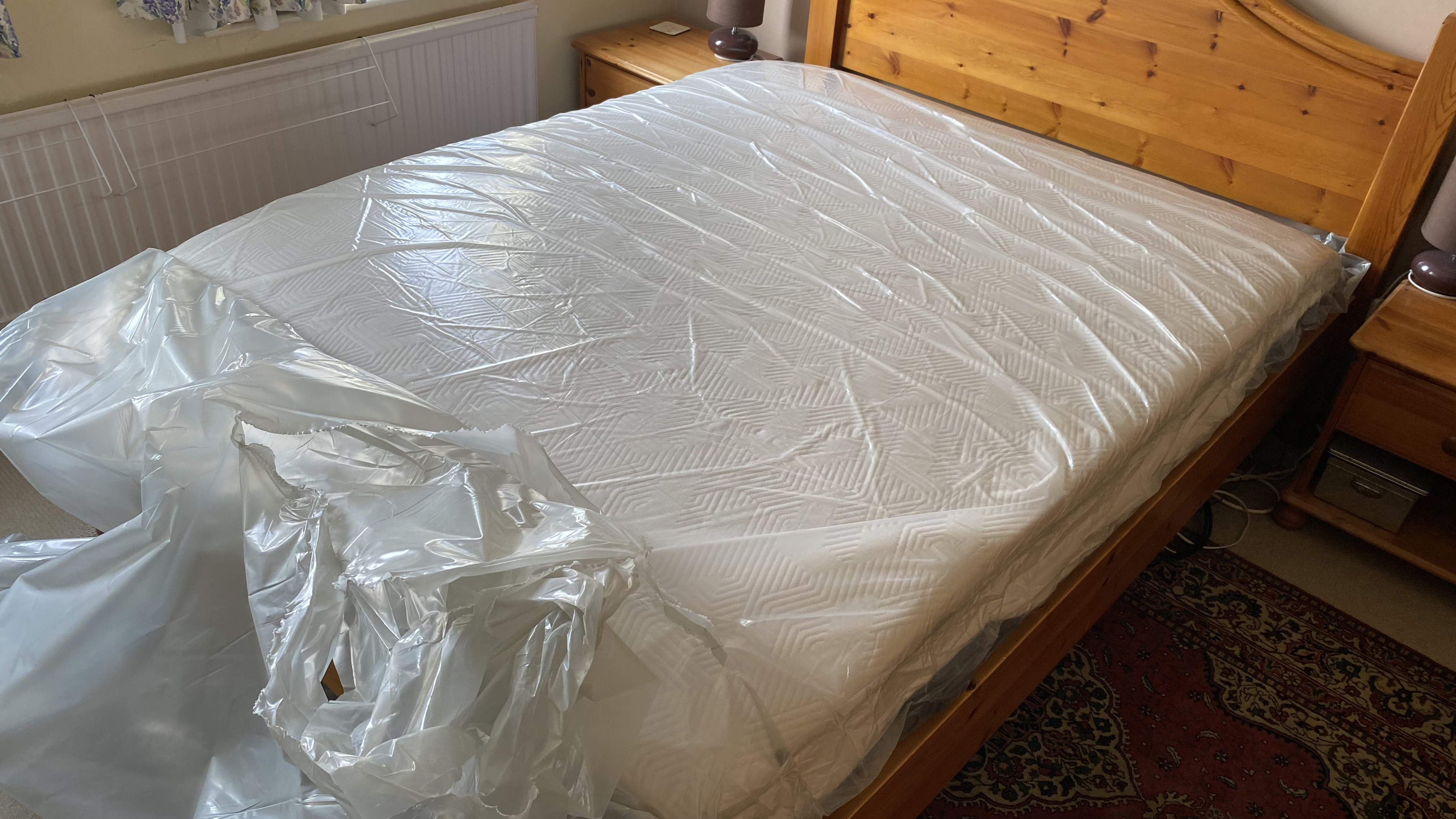 Brook + Wilde Suprema Mattress being unpacked from the materials it was shipped in
