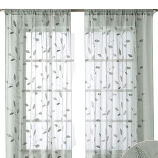 HOMEIDEAS Sage Green Sheer Curtains