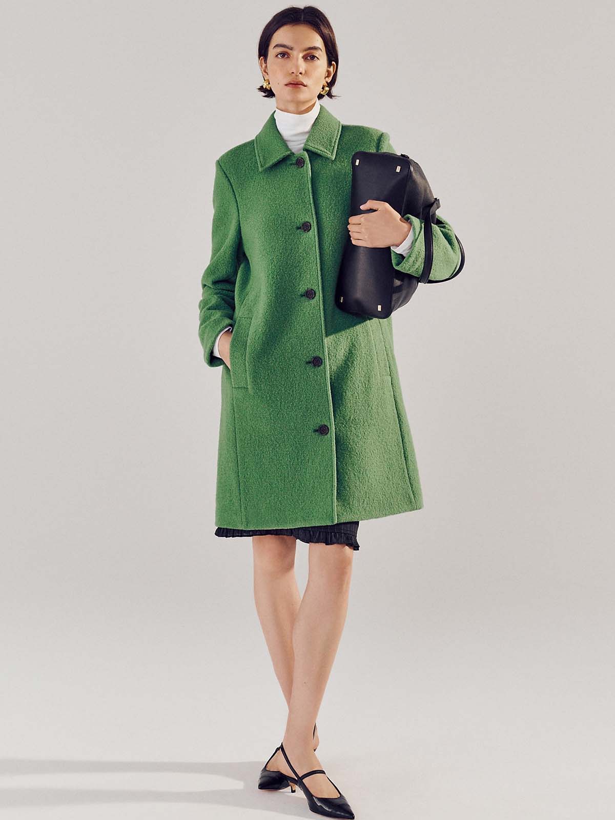 Car Coat in Italian Boiled Wool