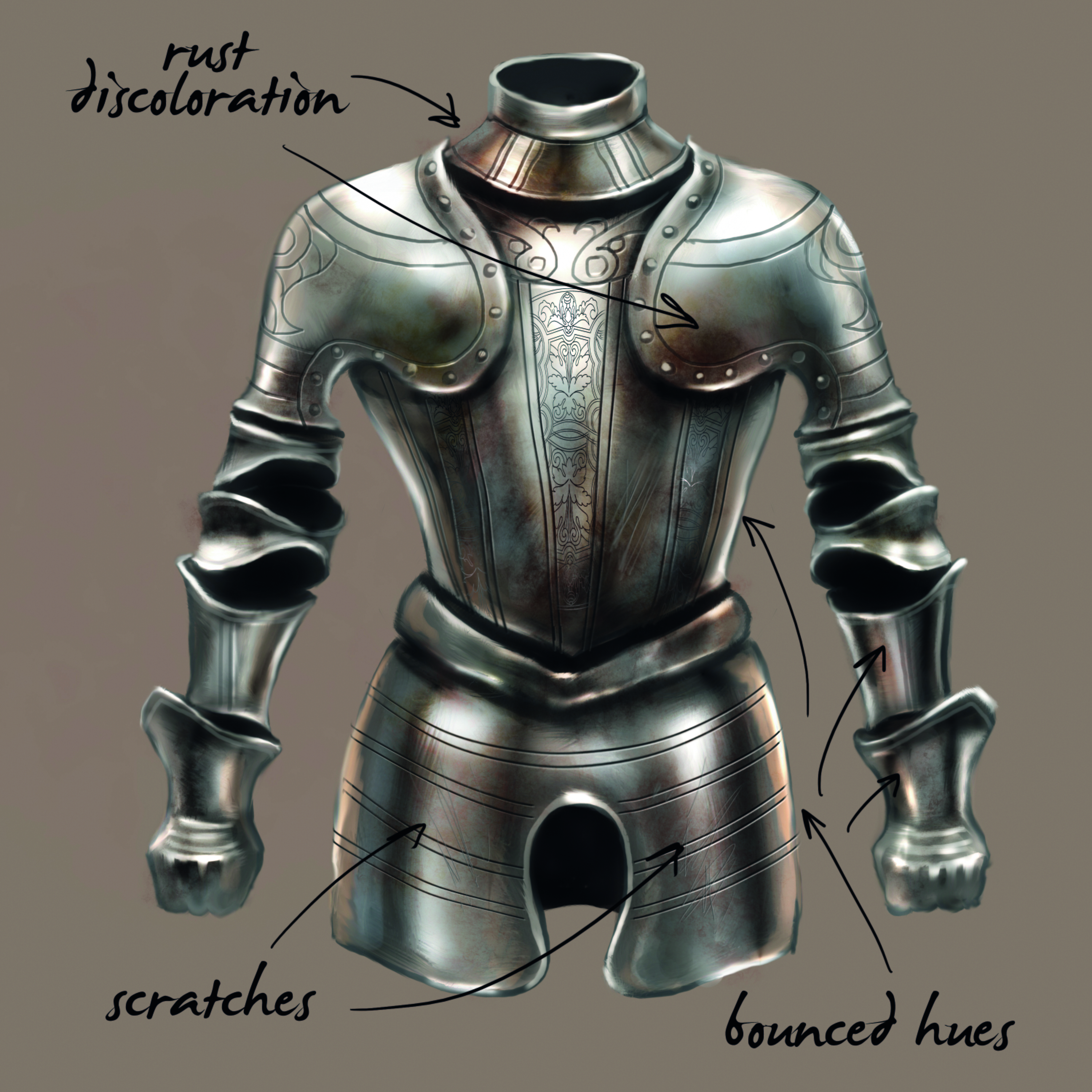 Drazenka Kimpel's fabric tutorial: image showing armour