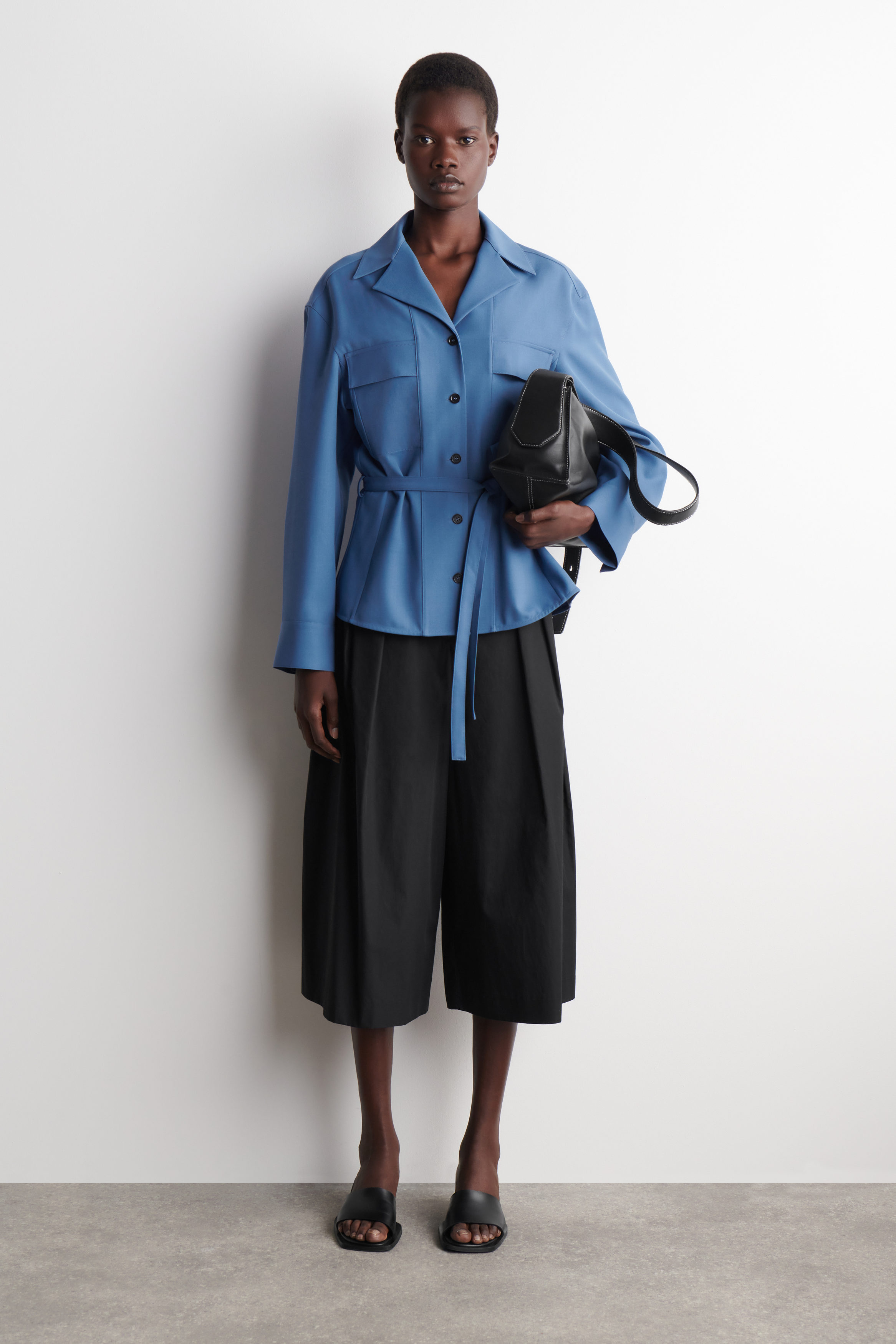 Pleated Cotton Pants