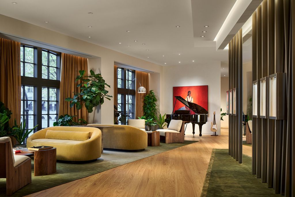 Blue exhibition backdrop