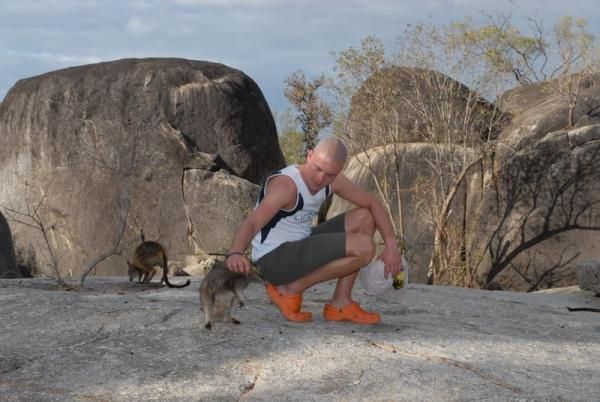 Making new friends at the Crocodile Trophy