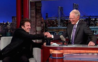 David Letterman and Al Pacino goof around before the Top 10 List