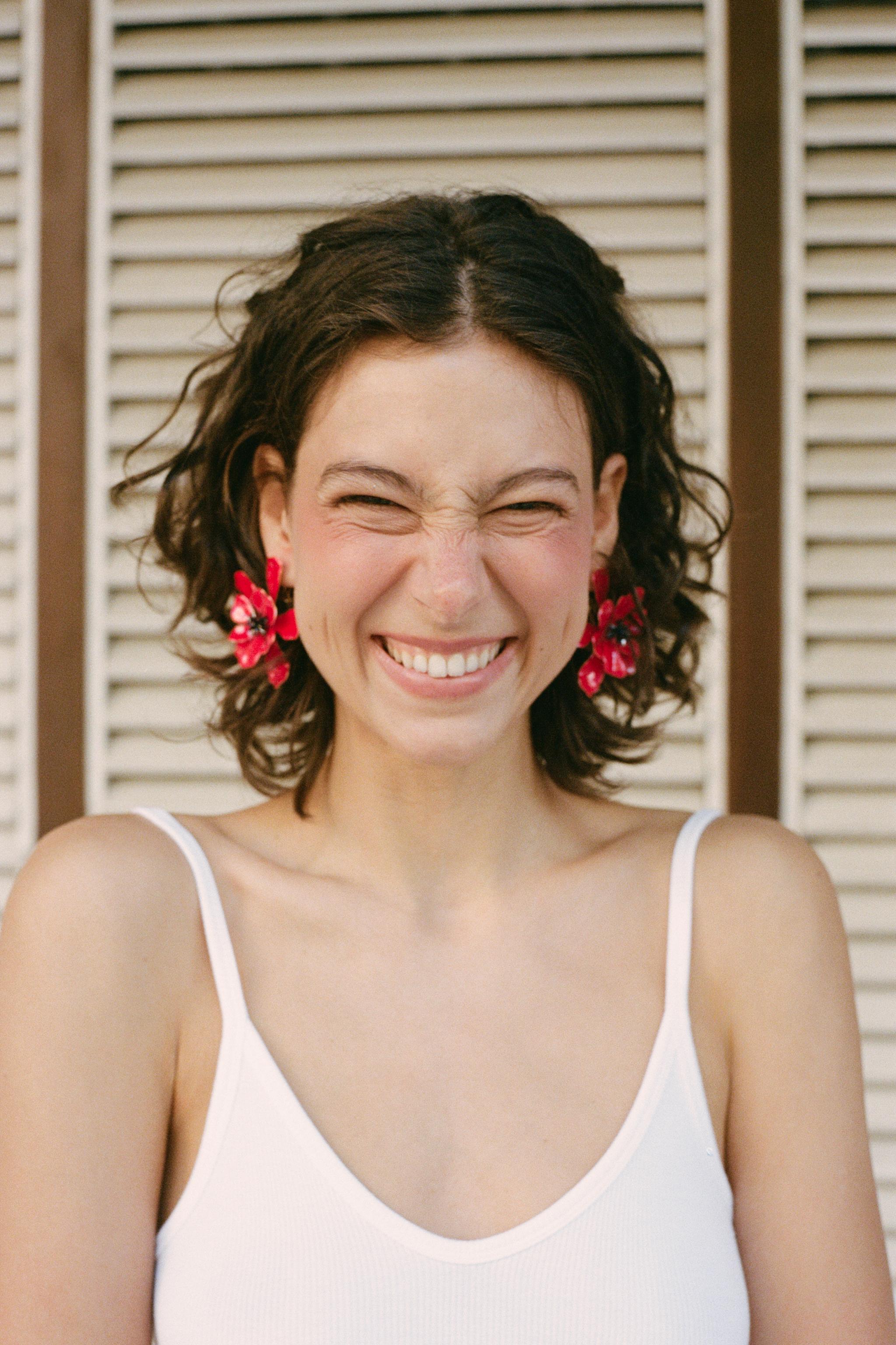 Maxi Enamelled Flower Earrings