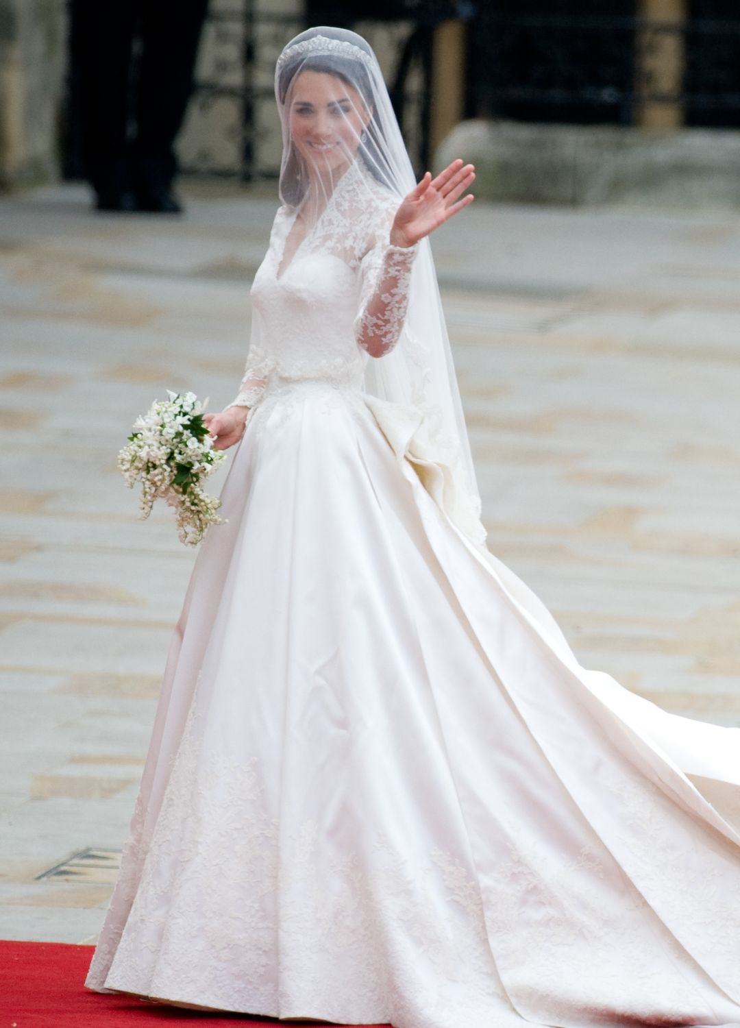 Kate Middleton in her wedding dress