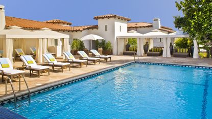 The villa pool at Sunset Marquis 