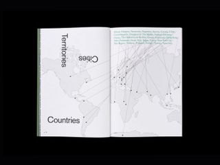 Publication showing national participations of the exhibition, part of he souvenir box for London Design Biennale