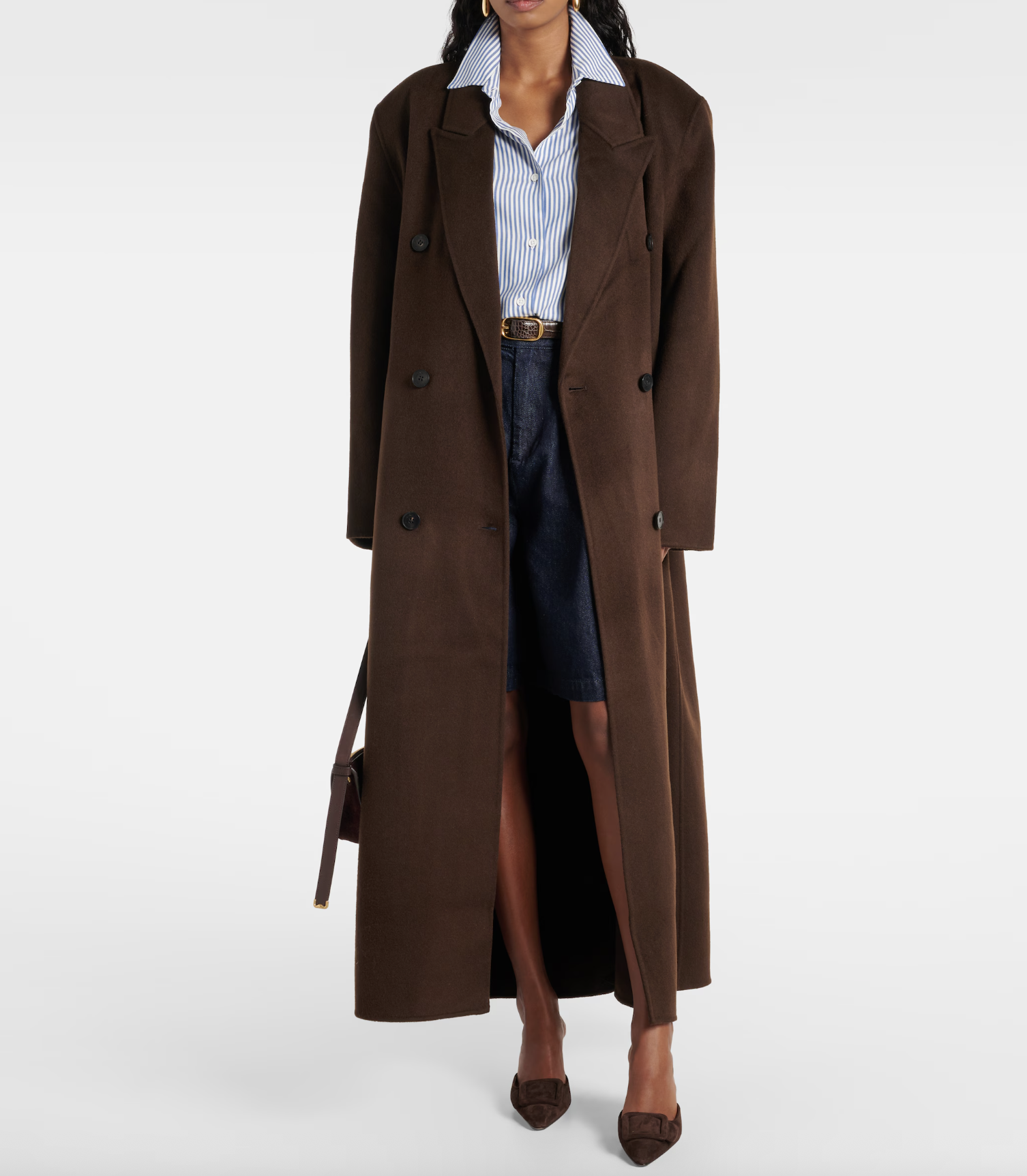 The Frankie Shop, Gaia Double-Breasted Wool-Blend Coat